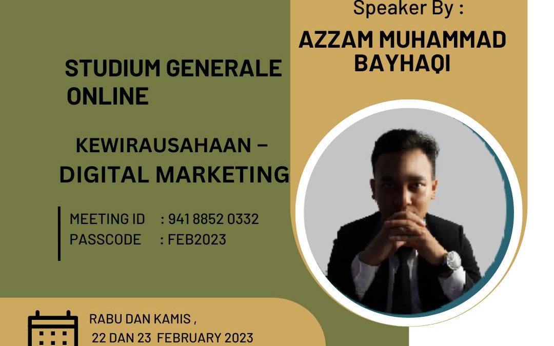 Studium Generale “Kewirausahaan – DIGITAL MARKETING”